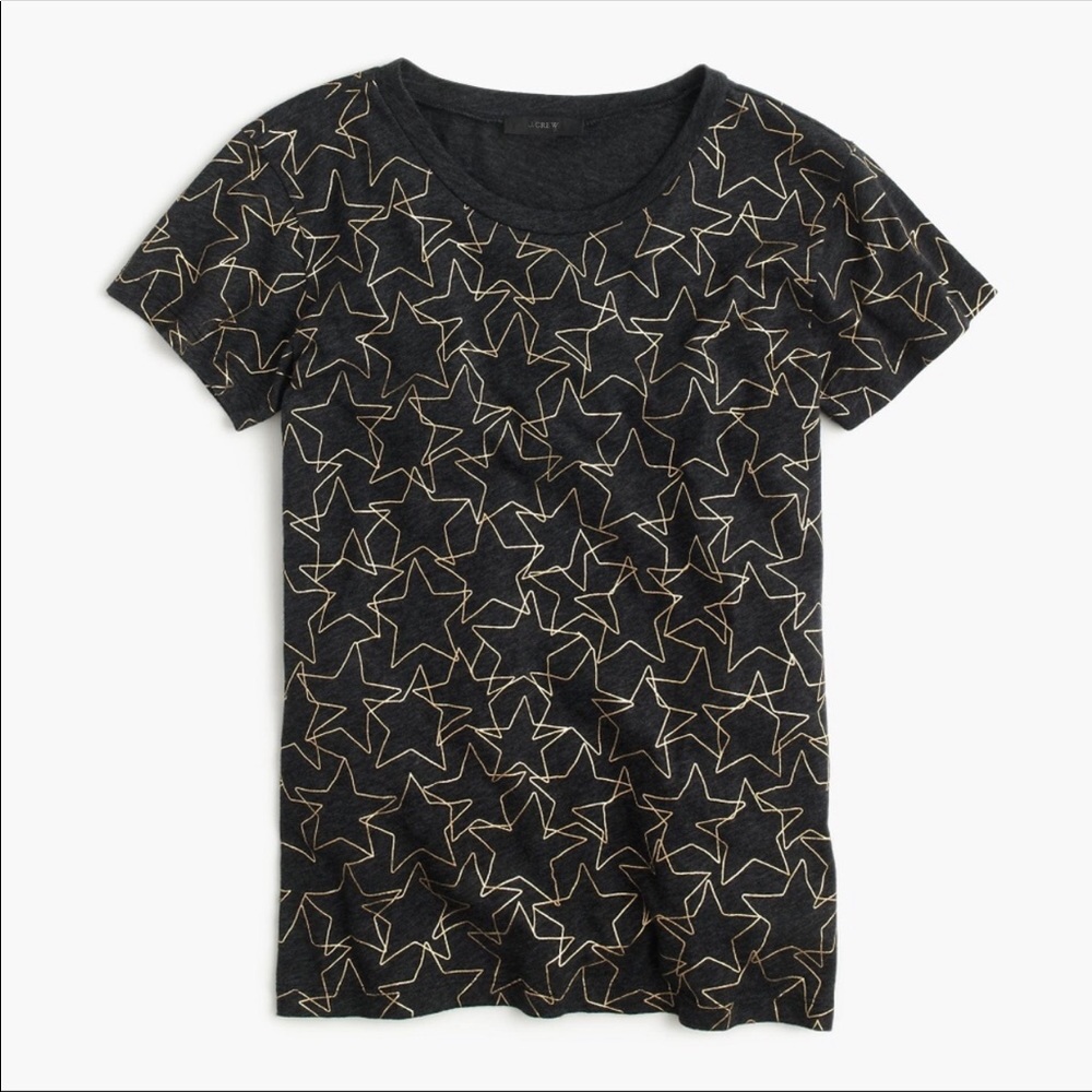 J. Crew Metallic Stars T-Shirt XS